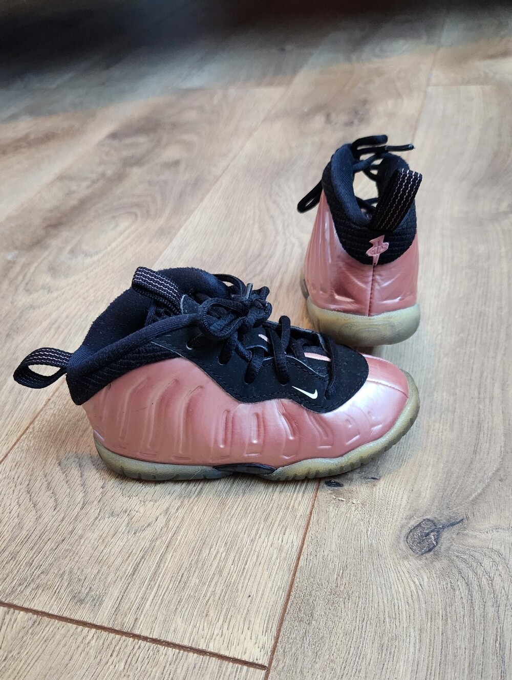 6c Rose Gold Nike Foamposite Sneakers